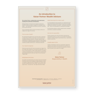 <h5>Eine Einführung in Kaiser Partner Wealth Advisors</h5>